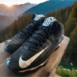 Nike Alpha Football Cleats Men 12 Black Fast Flex Shark 719952-002‎ Sports Grip